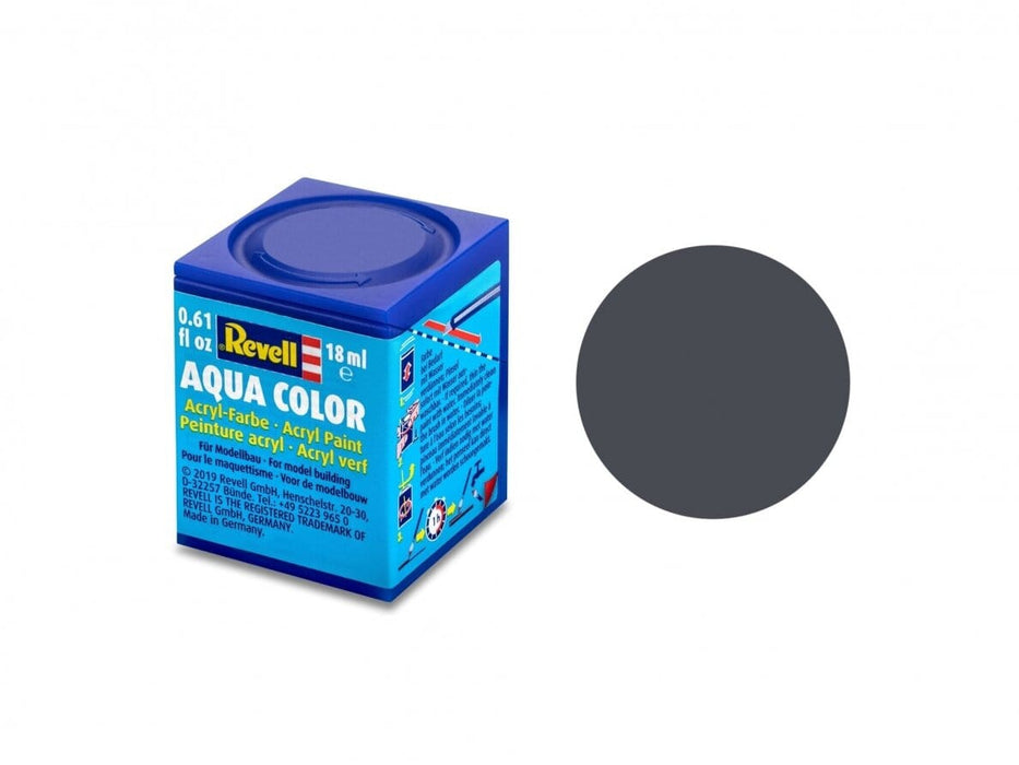 Baksas Surenkami modeliai Revell - Aqua Color, Tank Grey, Matt, RAL 7024, 18ml