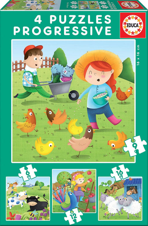 Educa Vaikiškos dėlionės Farm animals 6, 9, 12, 16