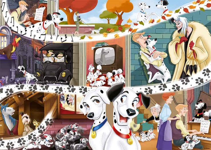 Jumbo Vaikiškos dėlionės Disney Classic Collection, 101 Dalmatians, 1000