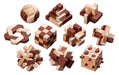 Philos Galvosūkiai Wooden puzzle assortment, 10 Puzzles