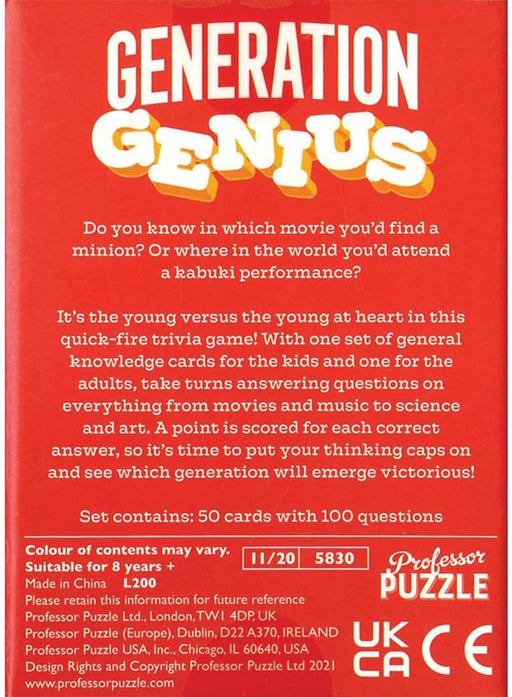 Professor Stalo žaidimai Generation Genius Trivia