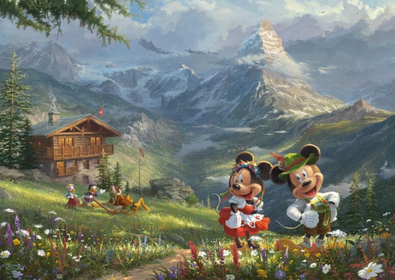 Schmidt Universalios dėlionės Mickey and Minnie in the Alps, 1000