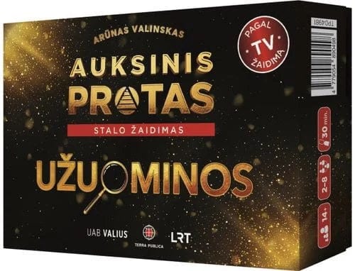 Terra Publica Stalo žaidimai Auksinis protas. Užuominos