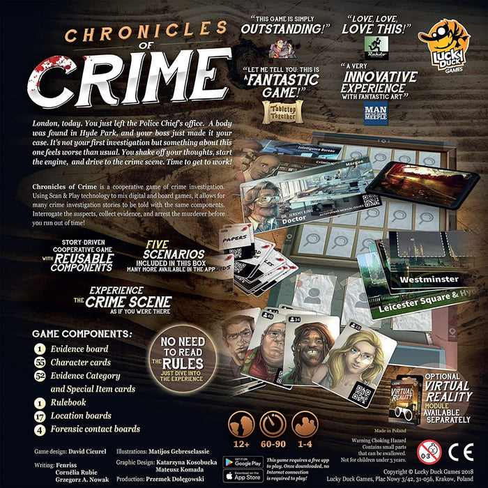 Lucky duck games Stalo žaidimai Chronicles of Crime